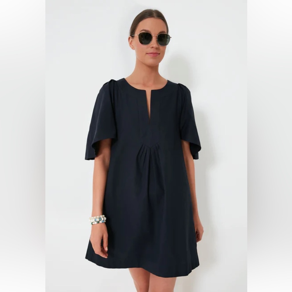 POMANDER PLACE By Tuckernuck Navy Finley Flutter Sleeve Dress, Size XXXL (18)